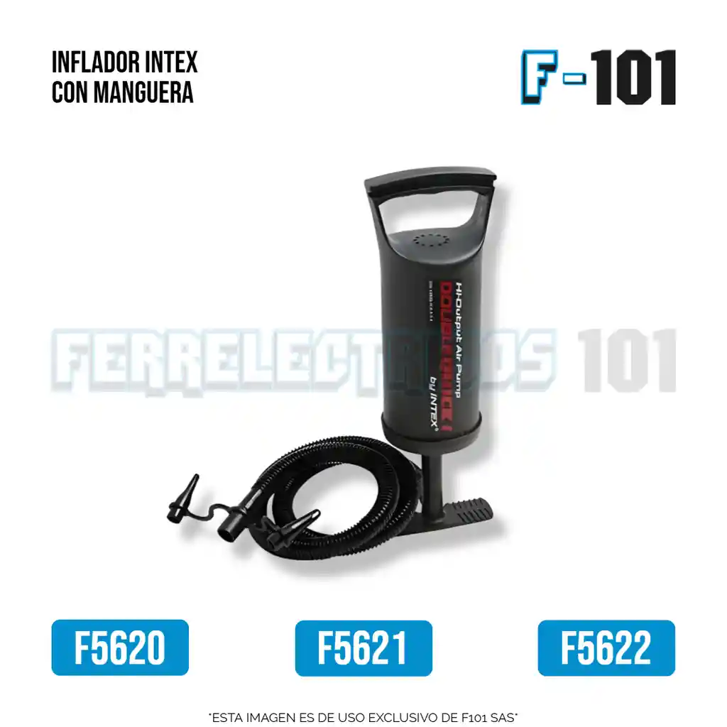 Inflador Intex Grande 48cm Con Manguera
