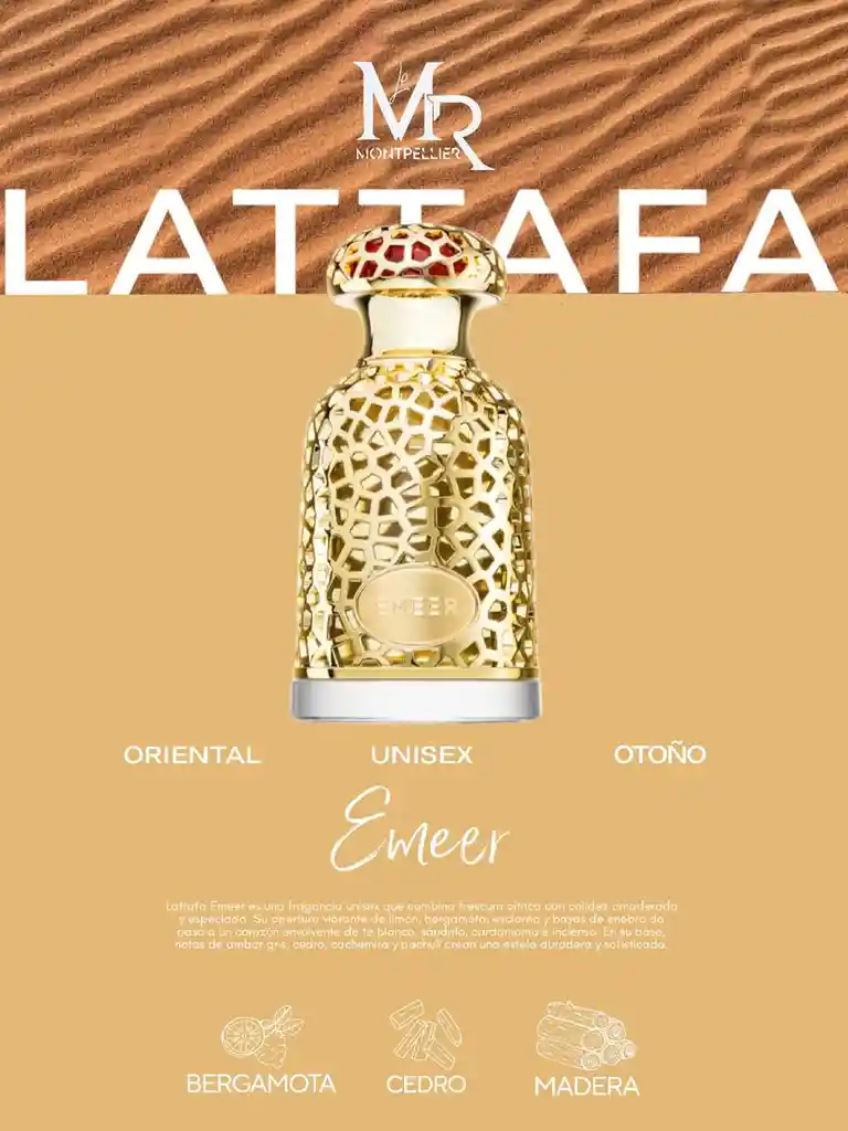 Perfume Original Emer De Lattafa X100 Ml