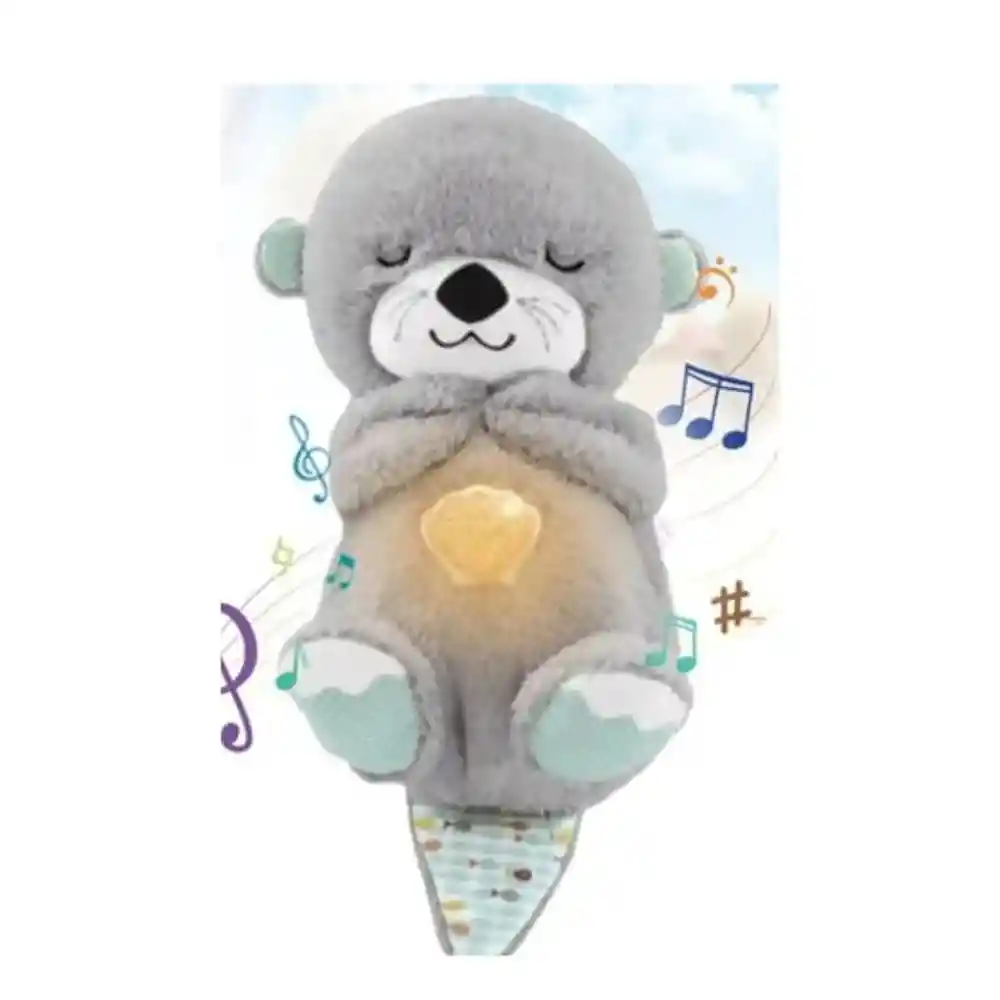 Peluche Nutria Respira Con Movimiento Sonidos Juguete Para Dormi