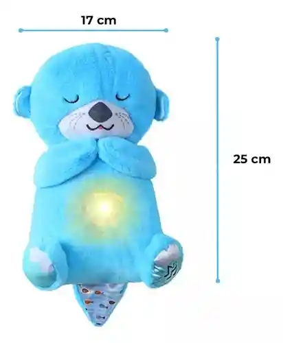 Peluche Nutria Respira Con Movimiento Sonidos Juguete Para Dormi