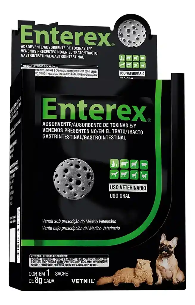 Enterex Absorvente De Toxinas Y Veneno Perro, Gato Sobre 8 G