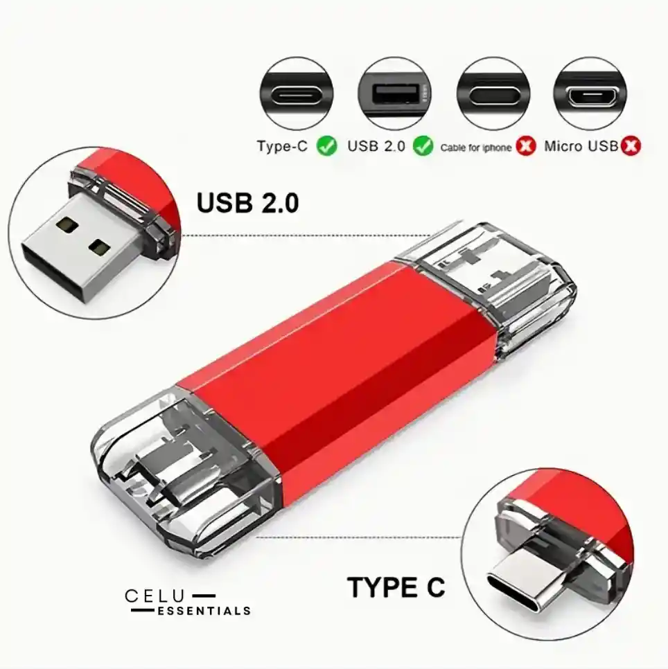 Memoria Usb Y Tipo C 100gb