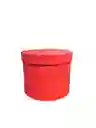 Caja De Regalo Color Rojo Estuche Cilindro Con Tapa - Diámetro 19cm X Alto 17cm Amor Y Amistad San Valentín Cumpleaños Dia De La Madre Fiesta Y Decoración