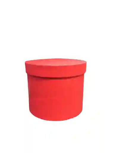 Caja De Regalo Color Rojo Estuche Cilindro Con Tapa - Diámetro 19cm X Alto 17cm Amor Y Amistad San Valentín Cumpleaños Dia De La Madre Fiesta Y Decoración