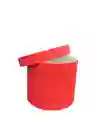 Caja De Regalo Color Rojo Estuche Cilindro Con Tapa - Diámetro 19cm X Alto 17cm Amor Y Amistad San Valentín Cumpleaños Dia De La Madre Fiesta Y Decoración