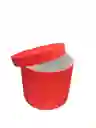 Caja De Regalo Color Rojo Estuche Cilindro Con Tapa - Diámetro 19cm X Alto 17cm Amor Y Amistad San Valentín Cumpleaños Dia De La Madre Fiesta Y Decoración