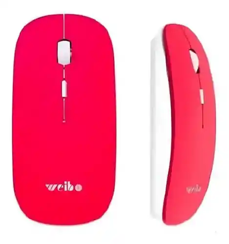 Mouse Inalámbrico Con Receptor Usb Rojo Weibo 5084b