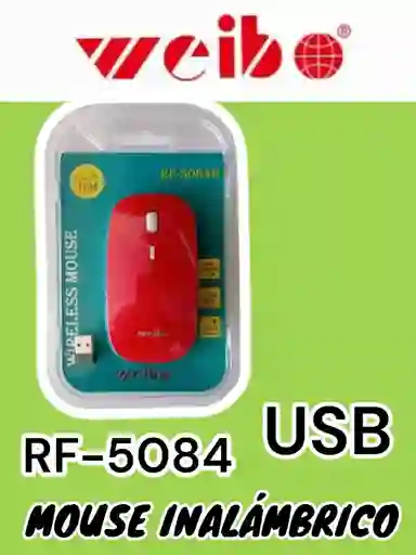 Mouse Inalámbrico Con Receptor Usb Rojo Weibo 5084b