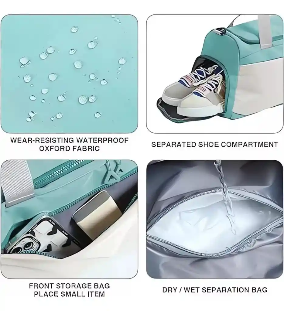 Maleta Bolso Deportivo Compartimiento Para Yoga Viaje Gym