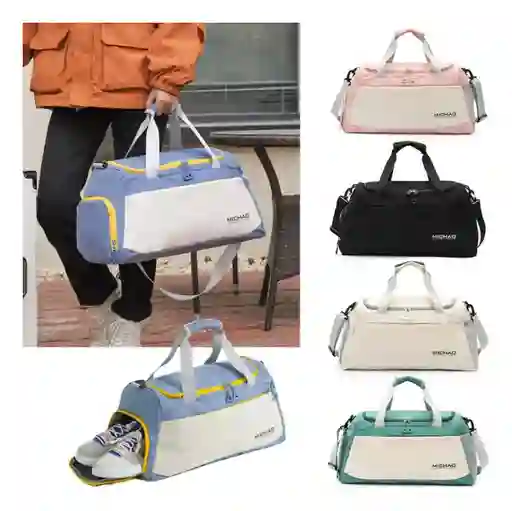 Maleta Bolso Deportivo Compartimiento Para Yoga Viaje Gym