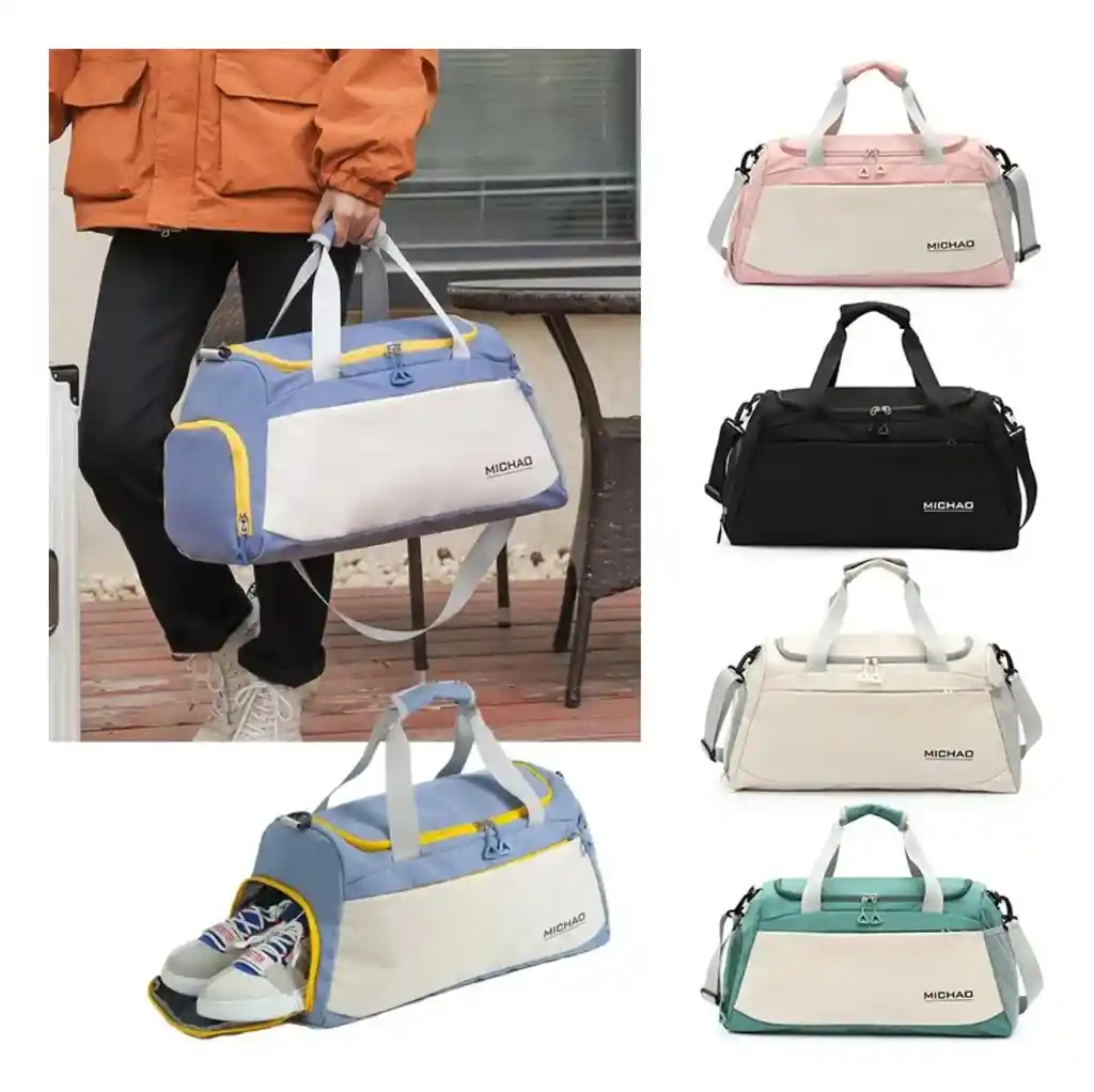 Maleta Bolso Deportivo Compartimiento Para Yoga Viaje Gym
