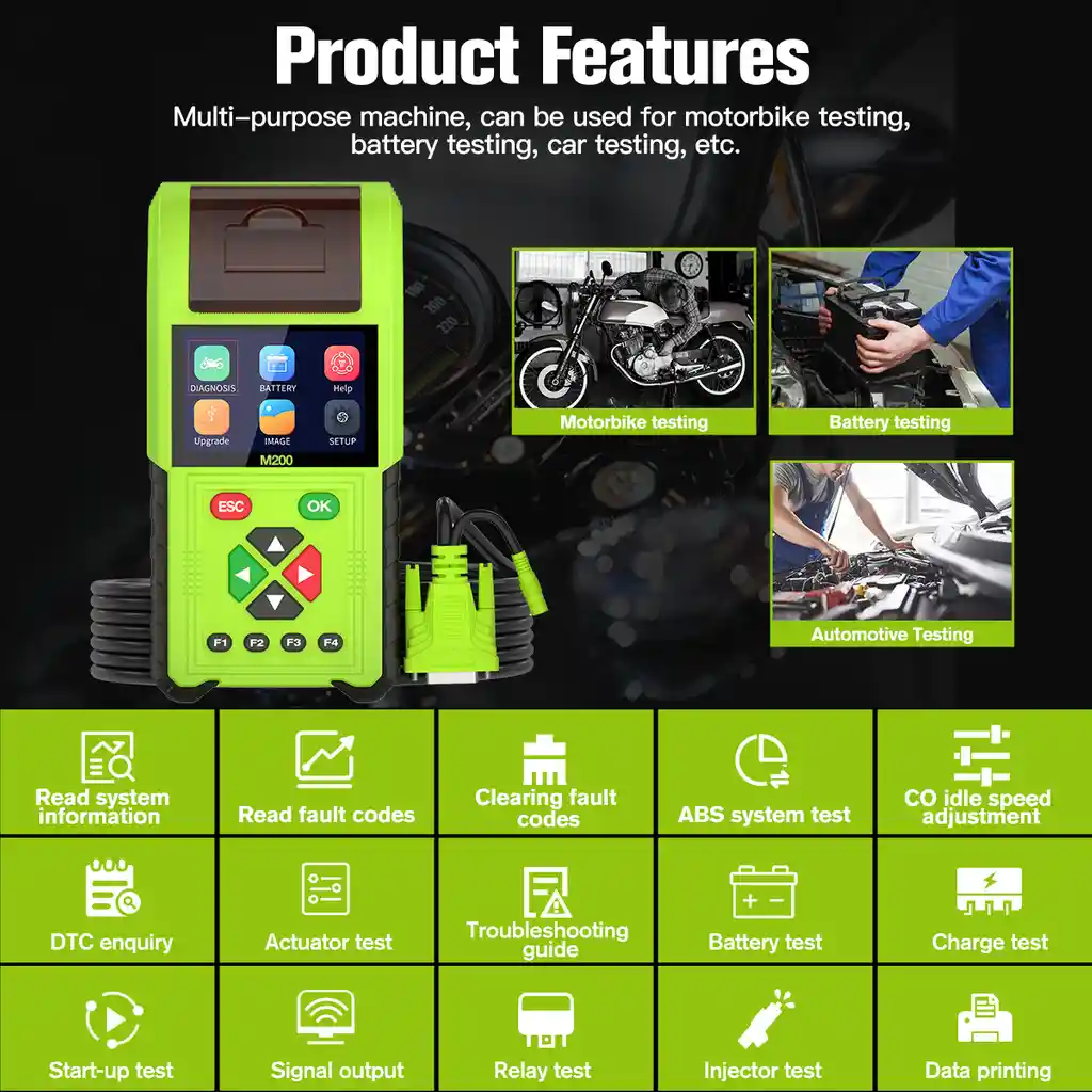 Scanner Multimarca Para Motocicletas M200 Estandar