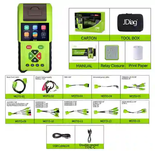 Scanner Multimarca Para Motocicletas M200 Full Conectores