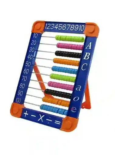 Juguete Didactico Abaco En Pasta 100 Fichas Azul 23cmx 16cm