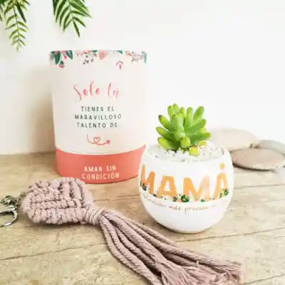 Regalo Mamá + Llavero Macramé