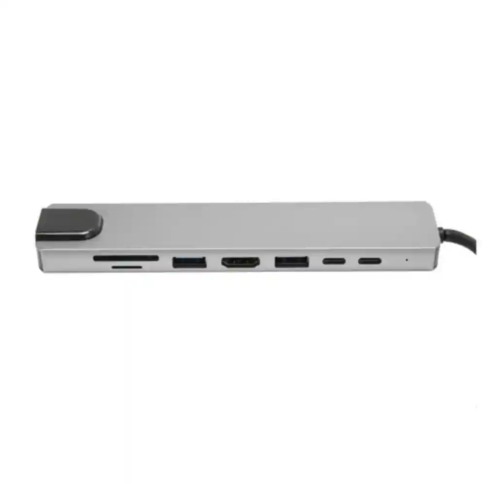 Hub Tipo C Multipuertos 8 En 1 Tf/sd, Usb, Hdmi,rj45