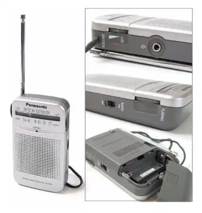 Radio Panasonic P50df Am/fm Color Gris Bateria