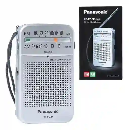 Radio Panasonic P50df Am/fm Color Gris Bateria