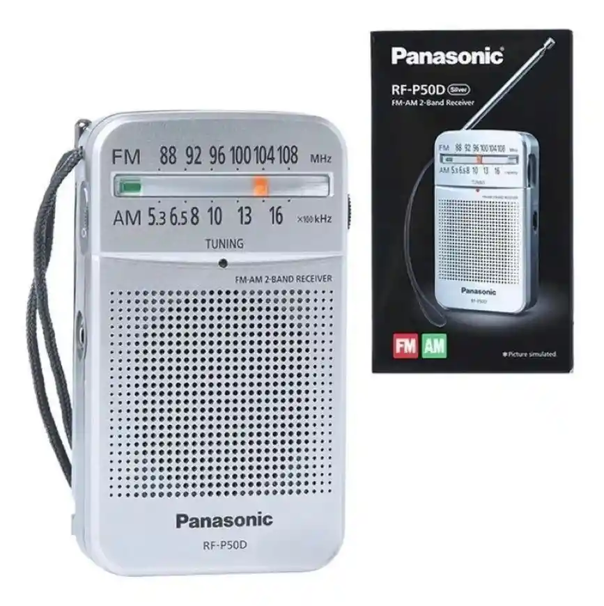 Radio Panasonic P50df Am/fm Color Gris Bateria