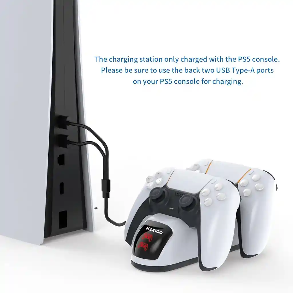 Estación De Carga Con Temporizador Para Controles Ps5 - Nexigo