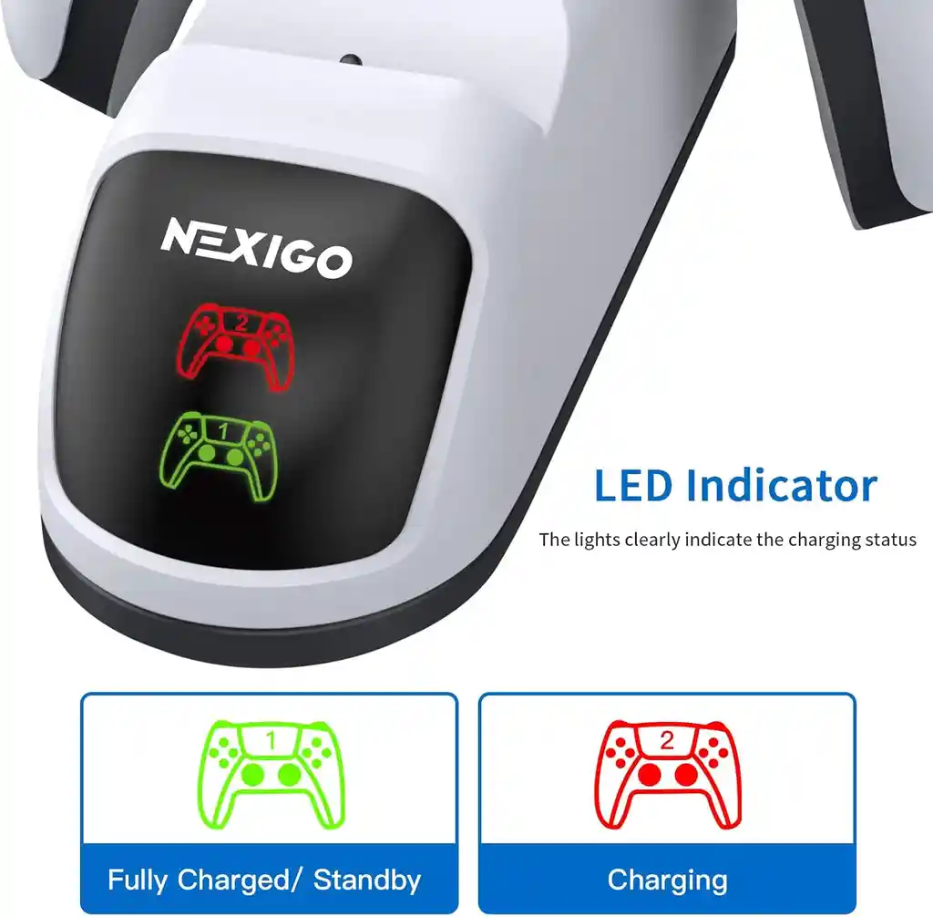 Estación De Carga Con Temporizador Para Controles Ps5 - Nexigo