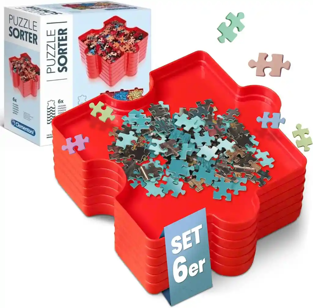 Set Organizador De Piezas Para Rompecabezas 6 Bandejas