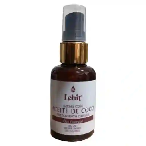 Tratamiento Capilar Gotas Con Aceite De Coco Para Puntas Abiertas X50 Ml Lehit