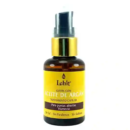 Tratamiento Capilar Gotas Con Aceite De Argan Para Puntas Abiertas X50 Ml Lehit