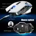 Mouse Gamer Inalámbrico Blanco 3 En 1 - Rgb, Silencioso Y Recargable