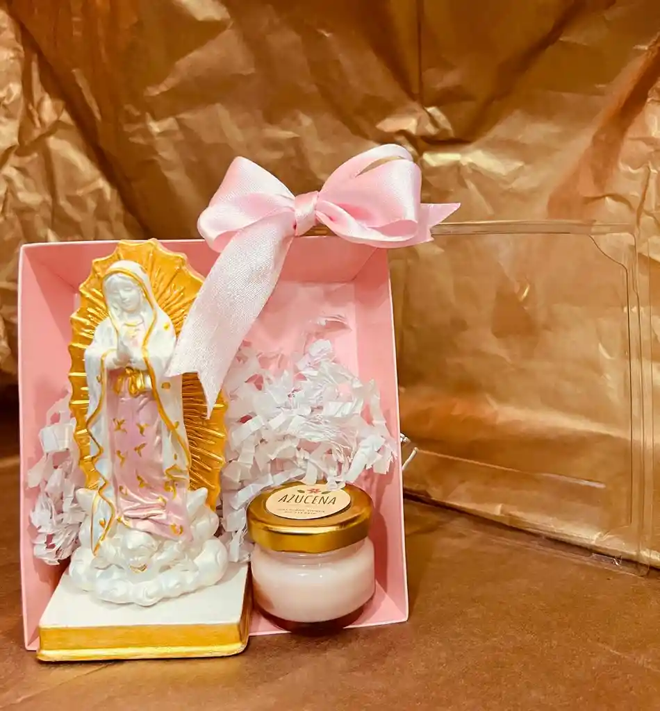 Cajita Amor Bonito (virgen, Vela Y Caja Decorada)