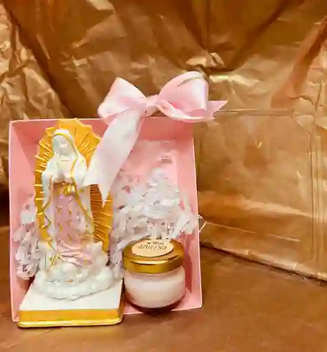 Cajita Amor Bonito (virgen, Vela Y Caja Decorada)