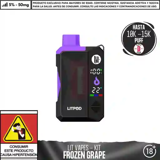 Litpod Kit - Lit - Frozen Grape 10.000-15.000 Aspiraciones