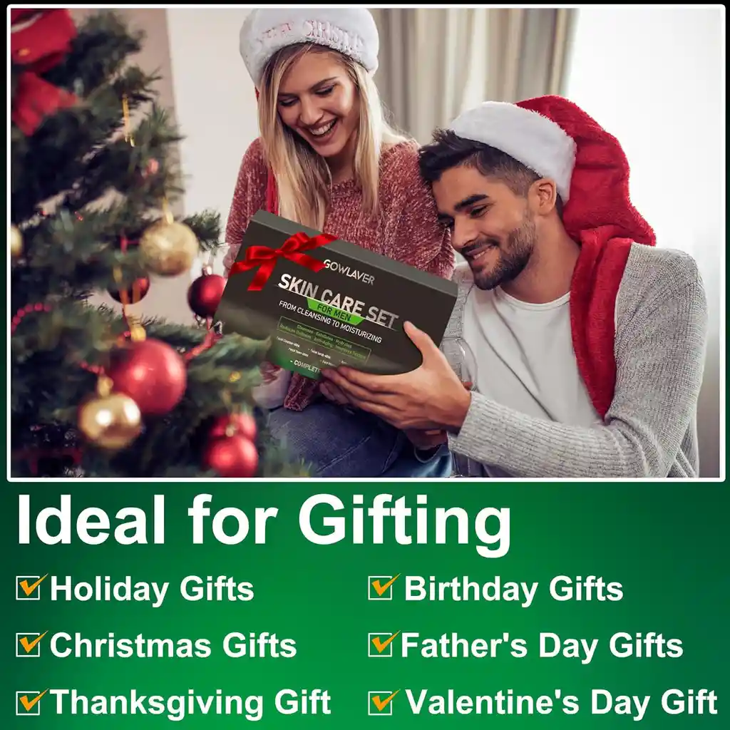 	 Kit De Cuidado Facial Para Hombres - Regalo Perfecto Para Papá