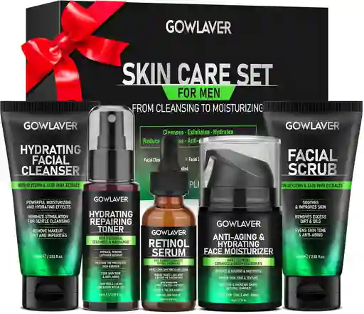 	 Kit De Cuidado Facial Para Hombres - Regalo Perfecto Para Papá