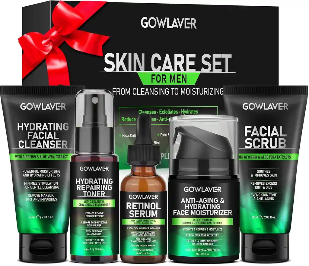 	 Kit De Cuidado Facial Para Hombres - Regalo Perfecto Para Papá