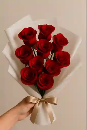 Bouquet 10 Rosas Rojas