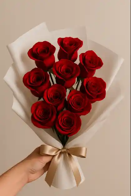 Bouquet 10 Rosas Rojas