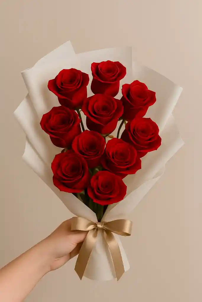 Bouquet 10 Rosas Rojas