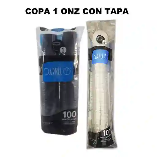 Copa Souffle 1onz Salsero Negro Darnel X 100und Con Tapa