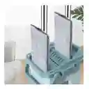 Mopa Plana Microfibra + Balde Escurridor + 2 Repuesto Lampazo