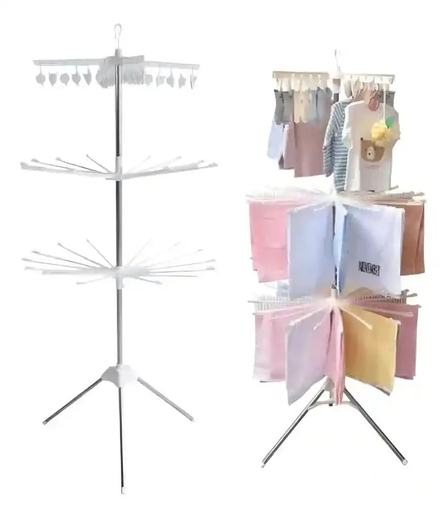 Tendedero Ropa Giratorio 360° Plegable Retráctil Colores