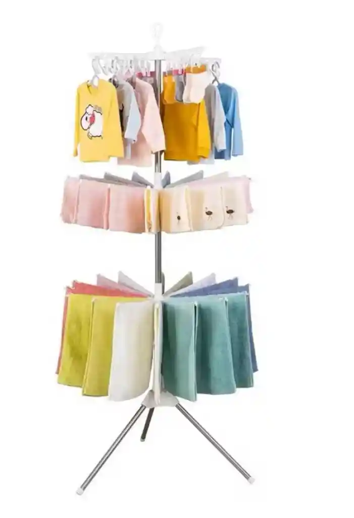 Tendedero Ropa Giratorio 360° Plegable Retráctil Colores