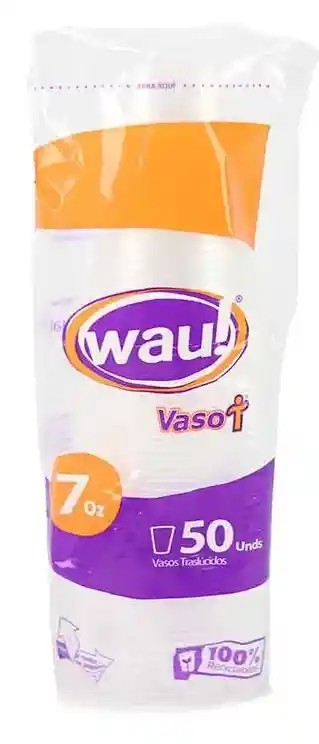 Paquete De Vasos Plasticos Desechables X50 - 7 Oz