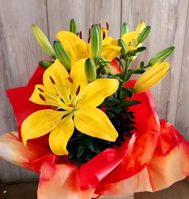 Flores - Lirio Japonés - Detalle Con Amor Para Regalo En Fecha Especial, Amor Y Amistad, Cumpleaños, Aniversarios, Condolencias, Graduación, Felicitación Y Agradecimiento.
