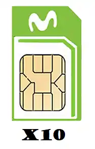 Combo Sim Card De Movistar - X10 Und