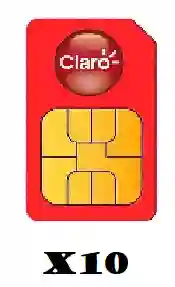 Combo Sim Card De Claro - X10 Und