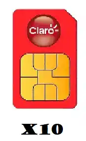 Combo Sim Card De Claro - X10 Und