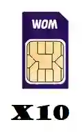 Combo Sim Card De Wom - X10 Und