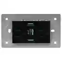 Toma Doble + 2 Usb Luxor Negra Intercambiable Sin Tapa Duke Energy