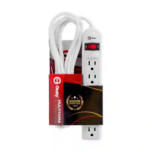 Toma Multiple X 6 Con Cable 5 Mts Globy